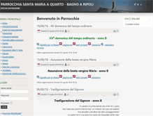 Tablet Screenshot of parrocchiasantamariaquarto.it